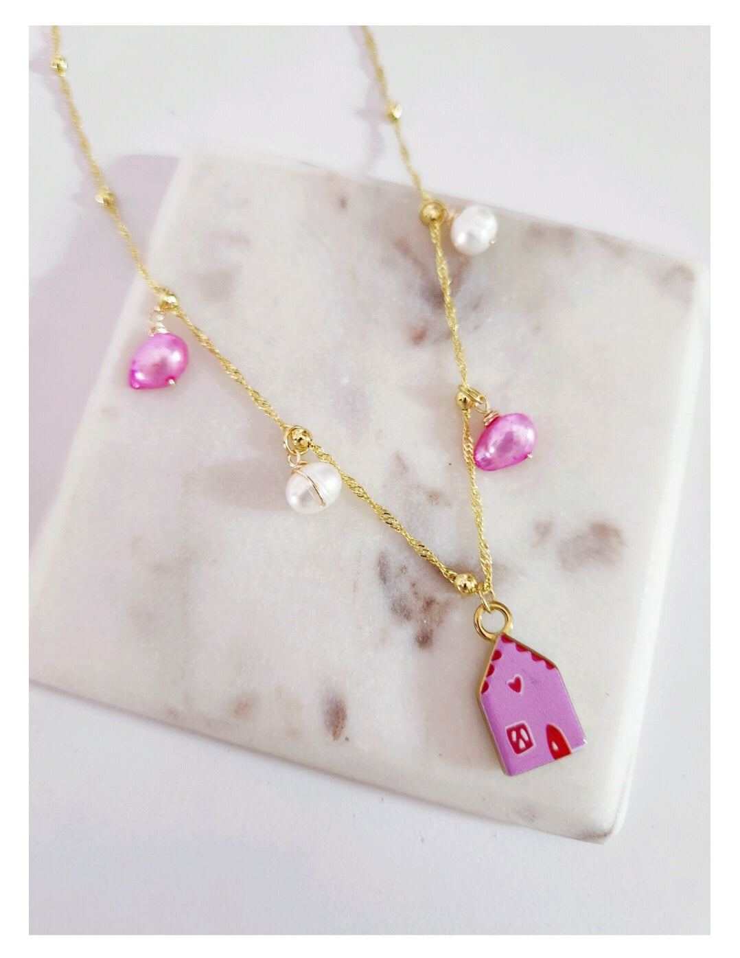 Pinky Multicharms Necklace