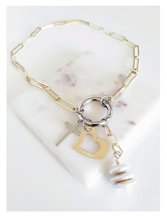 Nahir Two Tone Necklace