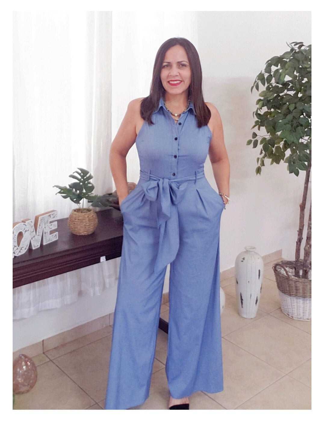 Mari Denim Jumpsuit