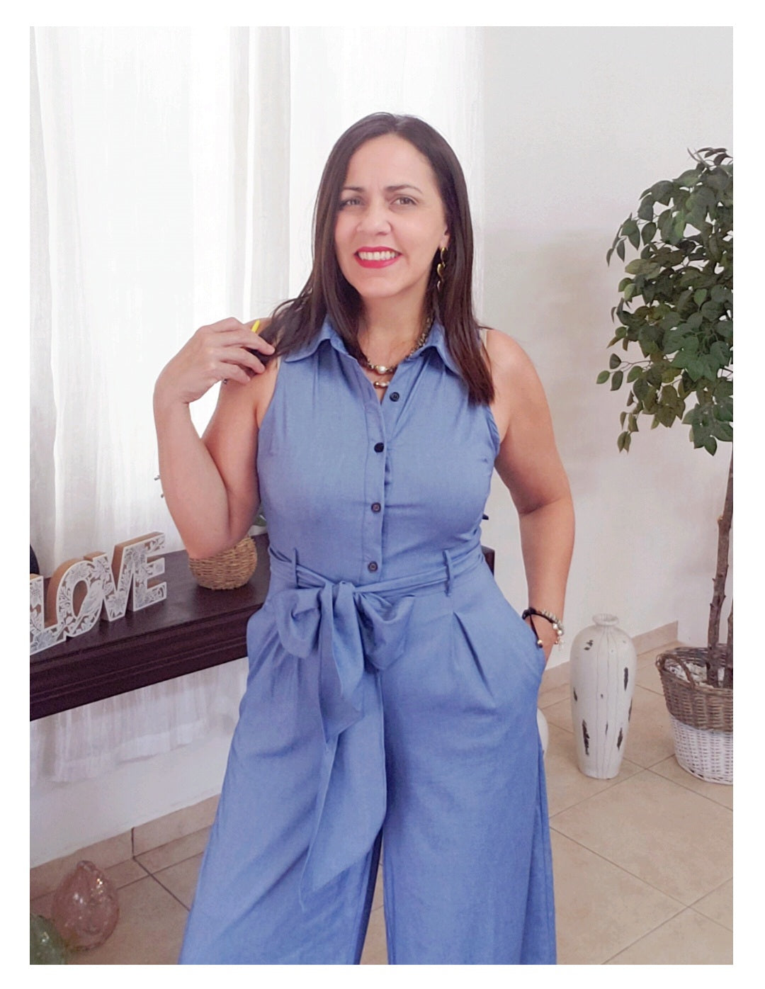 Mari Denim Jumpsuit