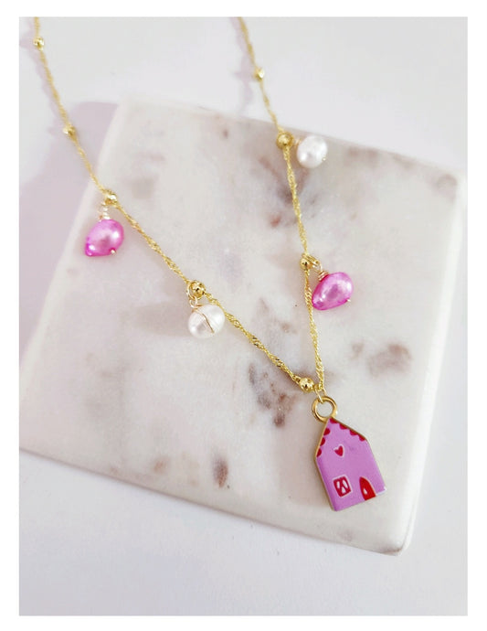 Pinky Multicharms Necklace