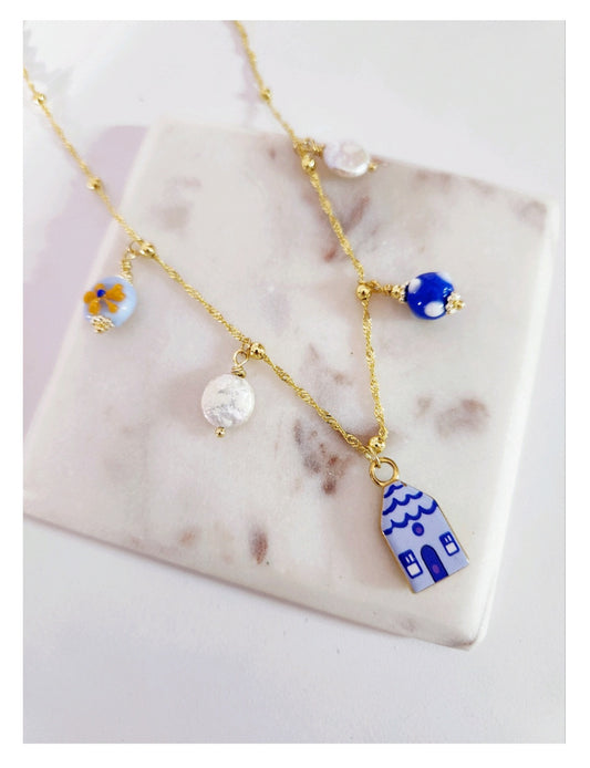 Blu Multicharms Necklace