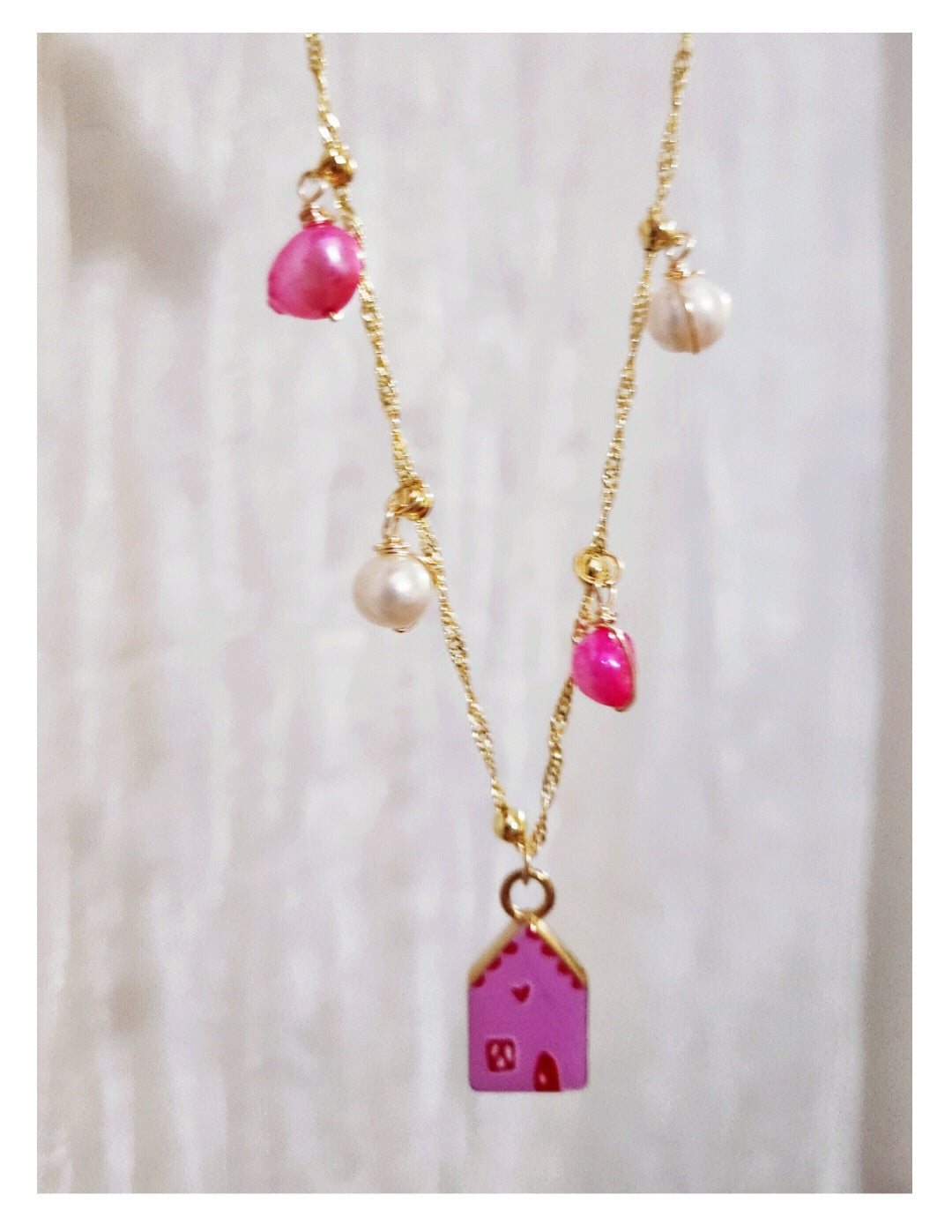 Pinky Multicharms Necklace