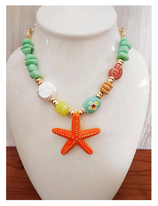 Sandy Starfish Necklace
