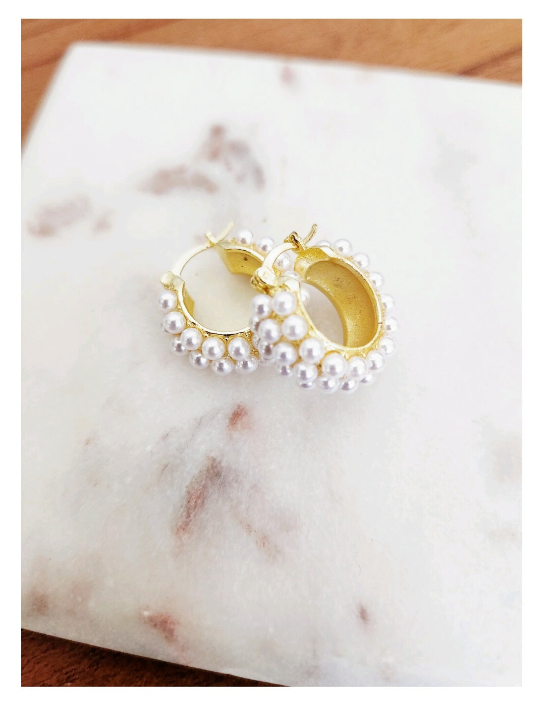 Pearl Hoop Earrings